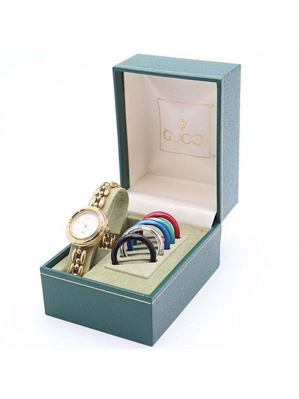 Gucci Change Bezel Watch White Dial